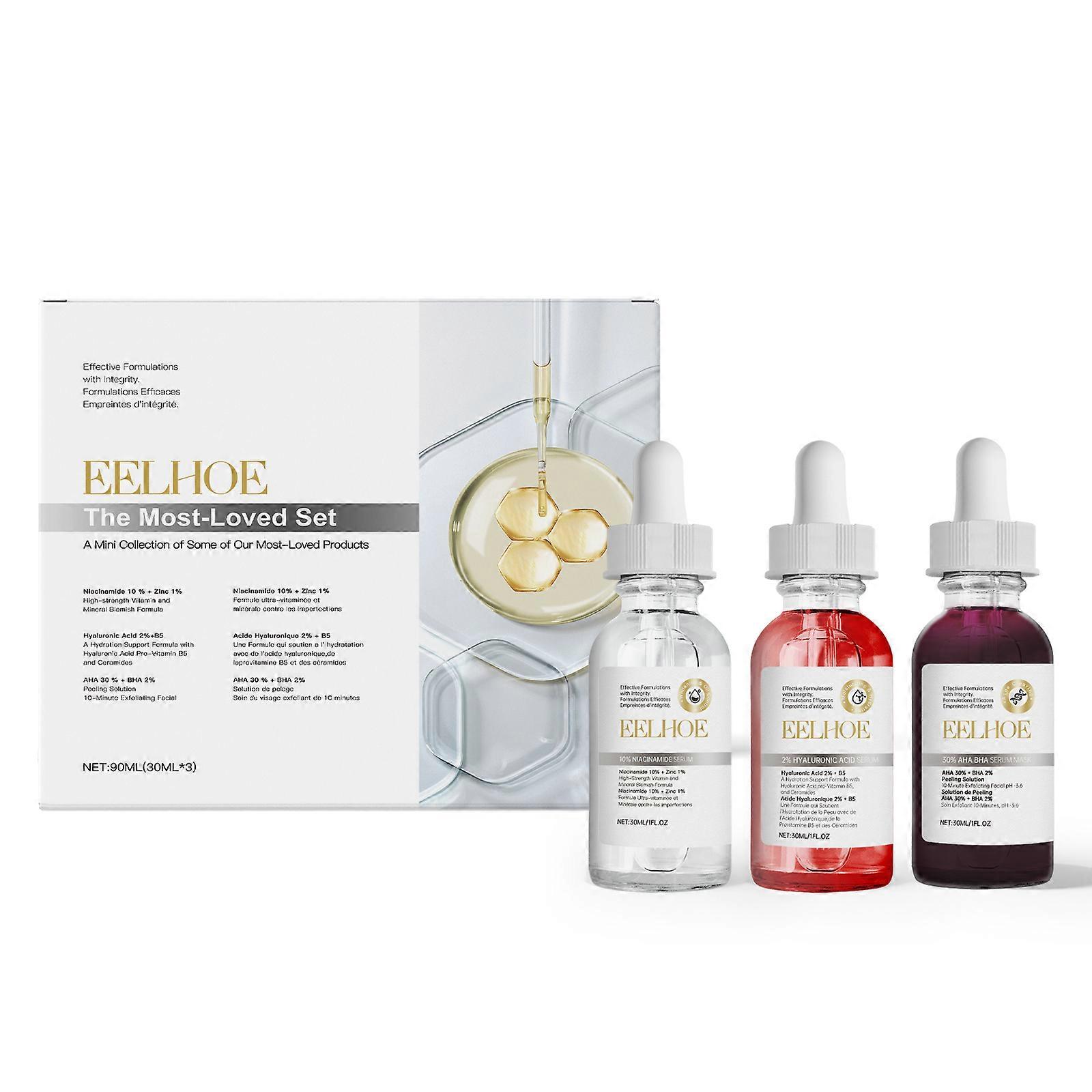 クリアスキンニキビリペアキット:クレンザー、ブライトニングエッセンス&マスク