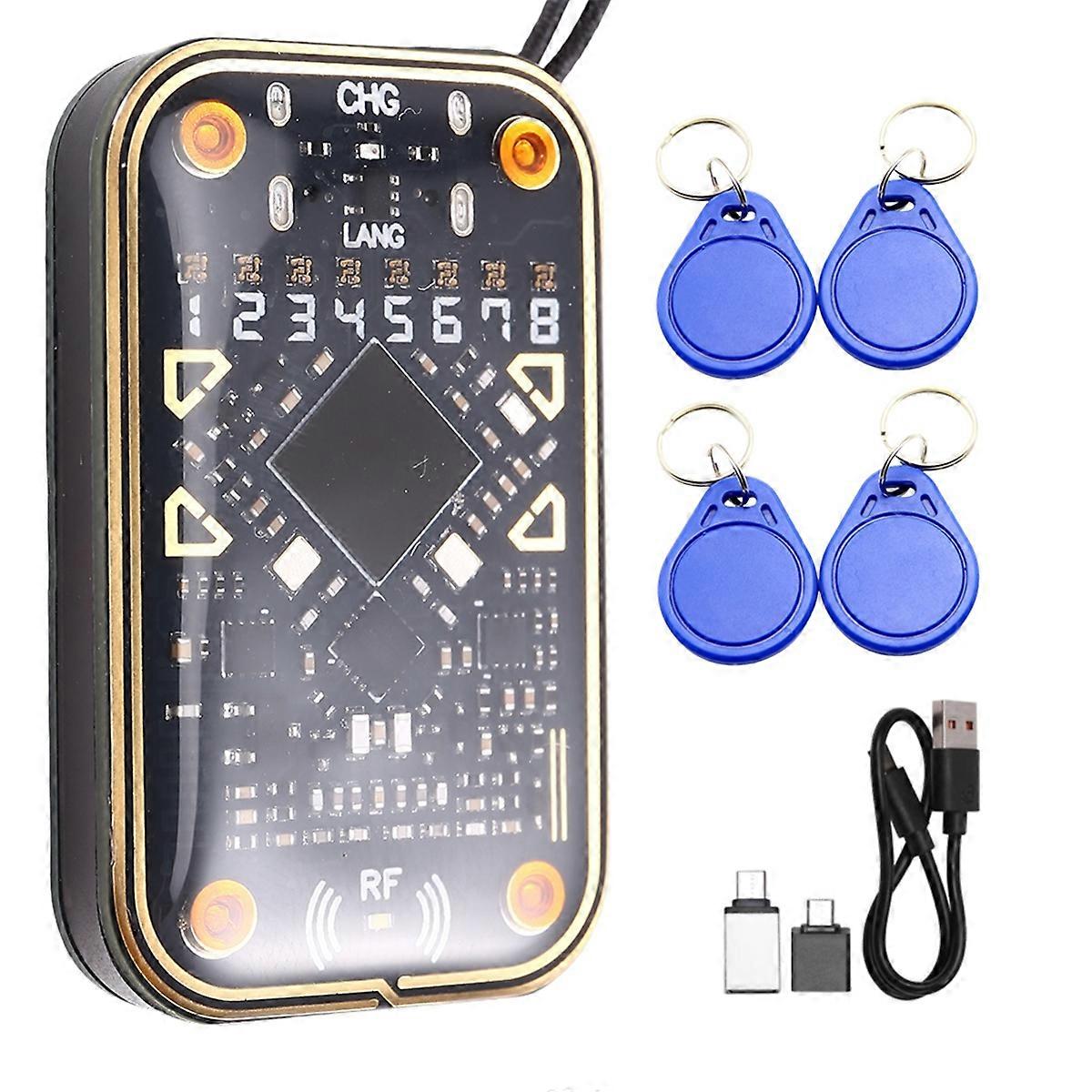 Chameleon Ultra V2.0 RFID Smart Chip Reader Emulator+4xCUID Keychain 125Khz 13.56Mhz Card Decode NF