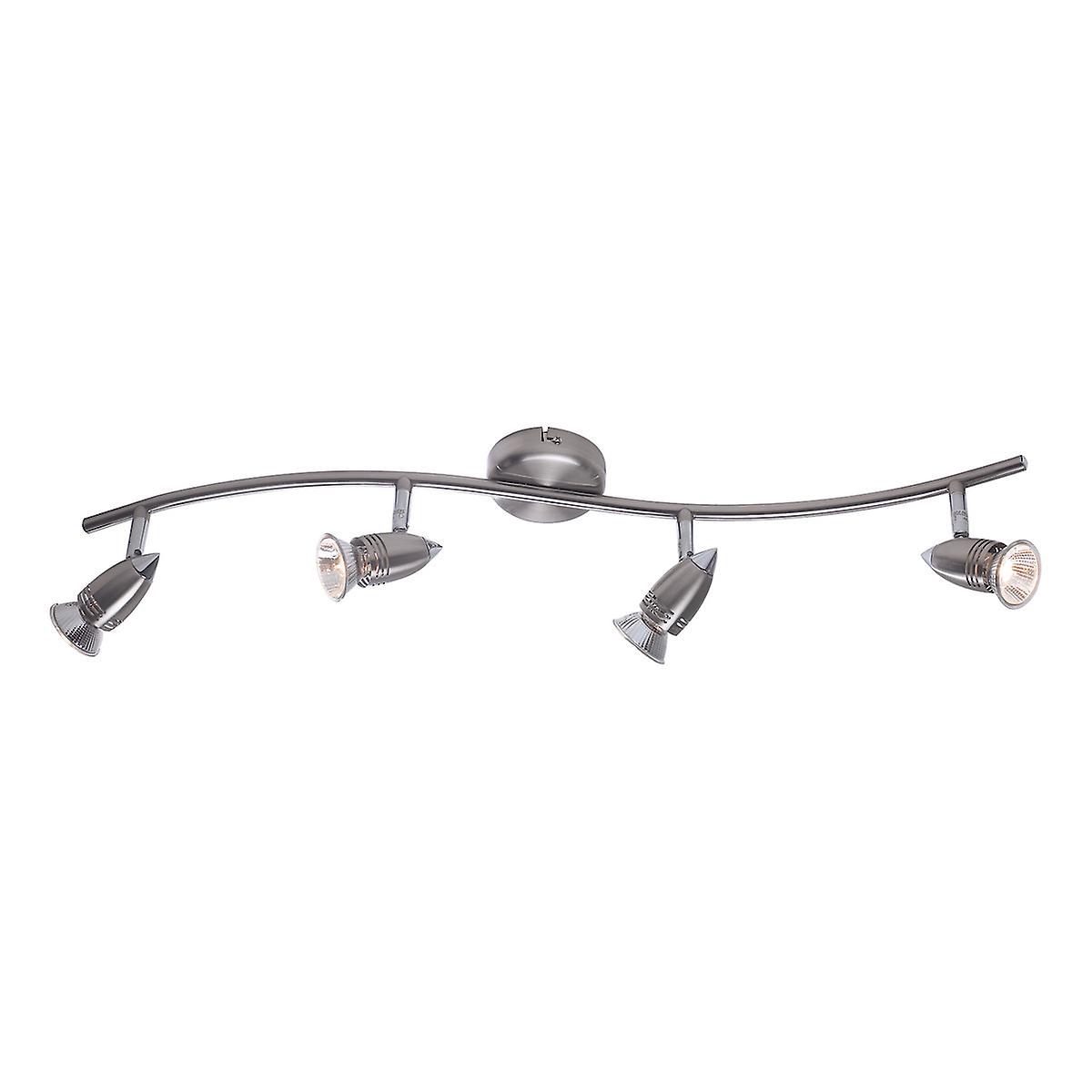Gemini 4 Light Wave Bow SPotlight Bar Satin Chrome