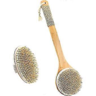 Back Brush, 2 Massage Brushes, Body Brush For Bathing, Peeling Shower Brush