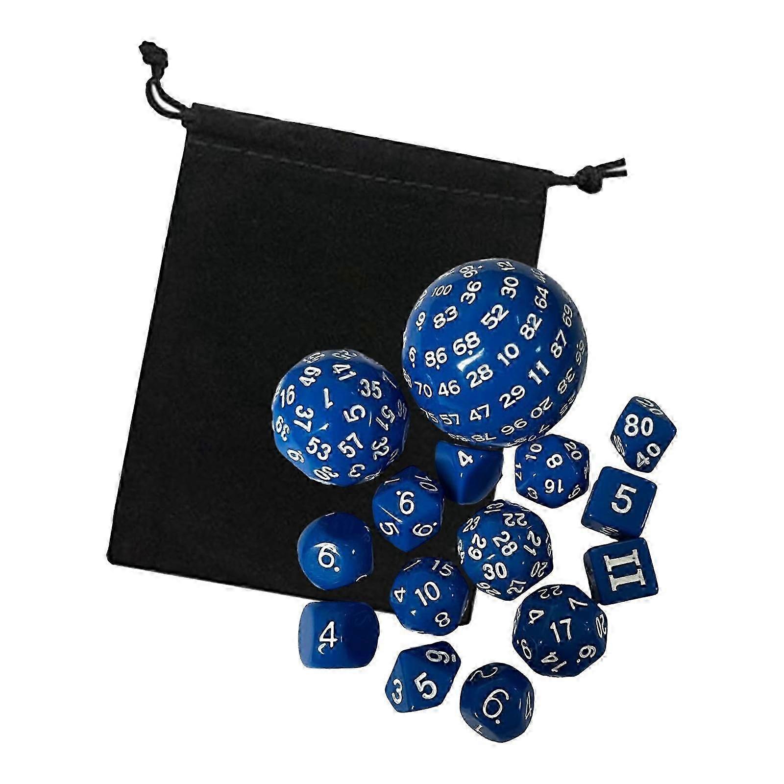 15x Polyhedral Dices Acrylic Dices D3-d100 Game Dices Multi Sided Dices for Card Game Party Game Role Playing Game Card Games