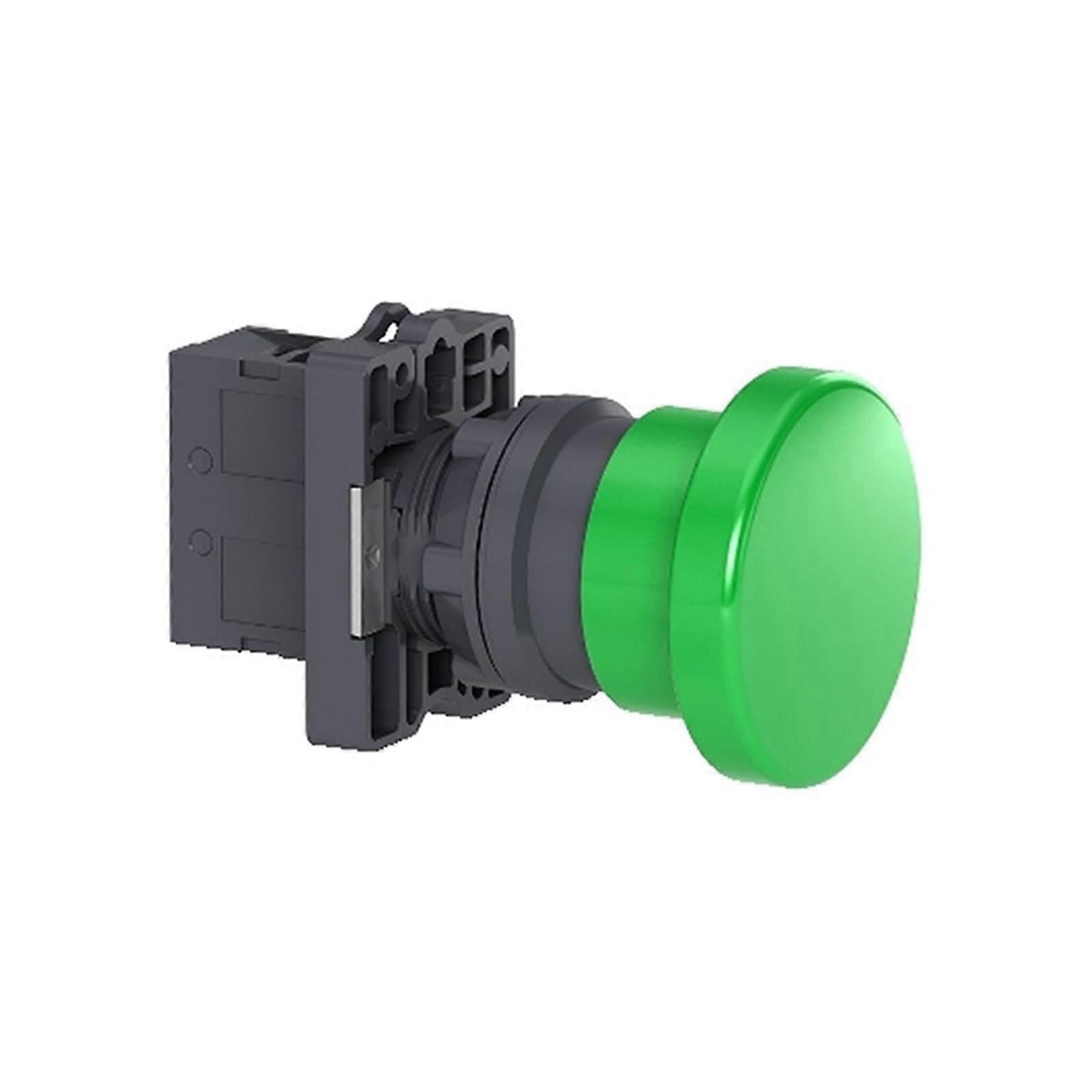 Mushroom Head Push Button Φ40 Mushroom Head Reset Push Button, Green, 1NO XA2EC31