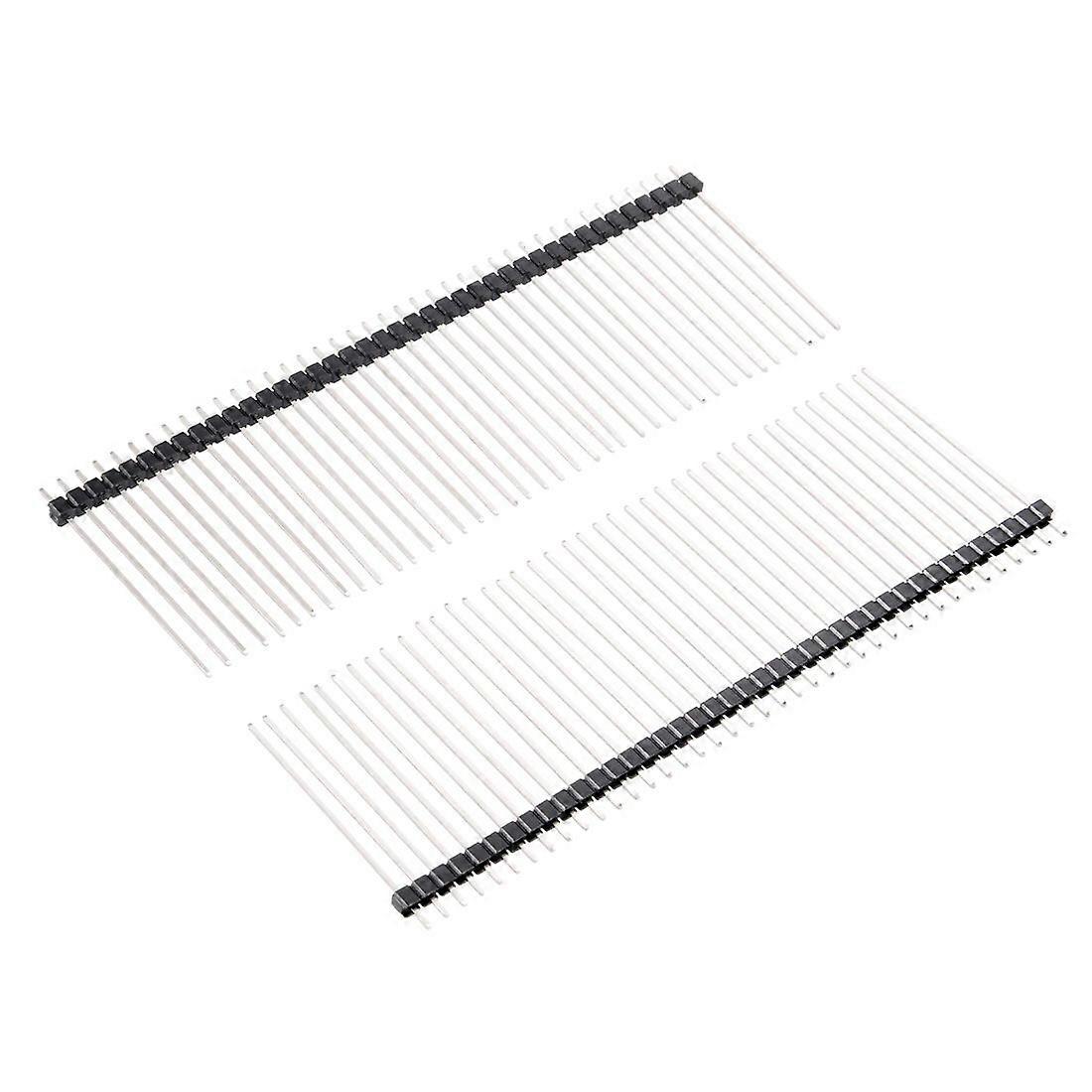 30Pcs 2.54mm Pitch 40Pin 35mm Length Single Row Straight Connector Pin Header Strip for Prototype Shield