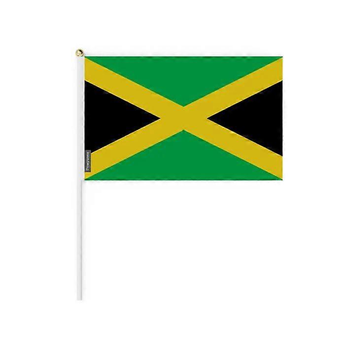 Set of Mini Flags – Jamaica – 14 x 21 cm – Handheld – Polyester - 50 pieces