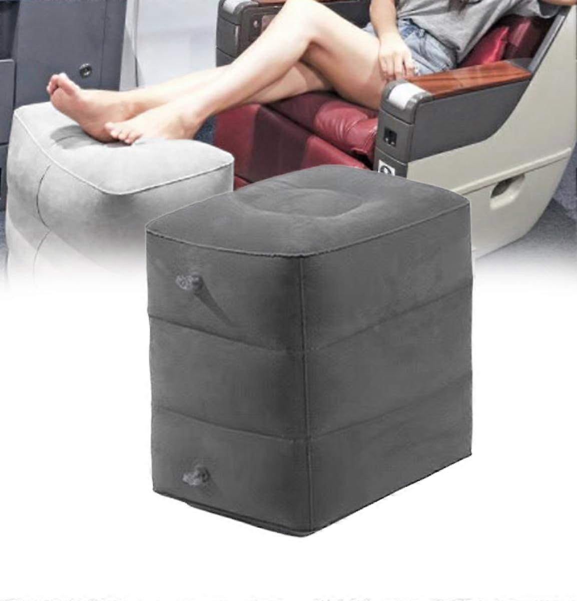 Inflatable Foot Rest Pillow for Leg Elevation, Adjustable Height Stool for Office, Car, Airplane, and Bedridden Use