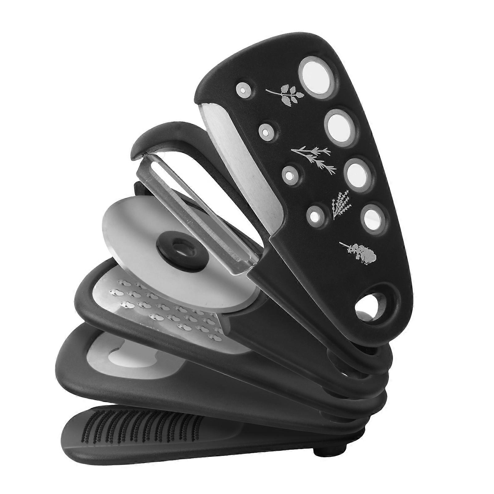 Set of 6 Professional Slicing and Peeling Gadget Practical Garlic Grinder Herb Strippers Kitchen Gadgets Accessory Multicolor