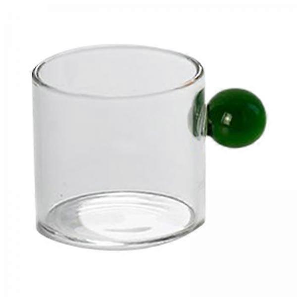 3x Household Coffee Cup Table Decor Single Layer Ball Handle Mug Transparent