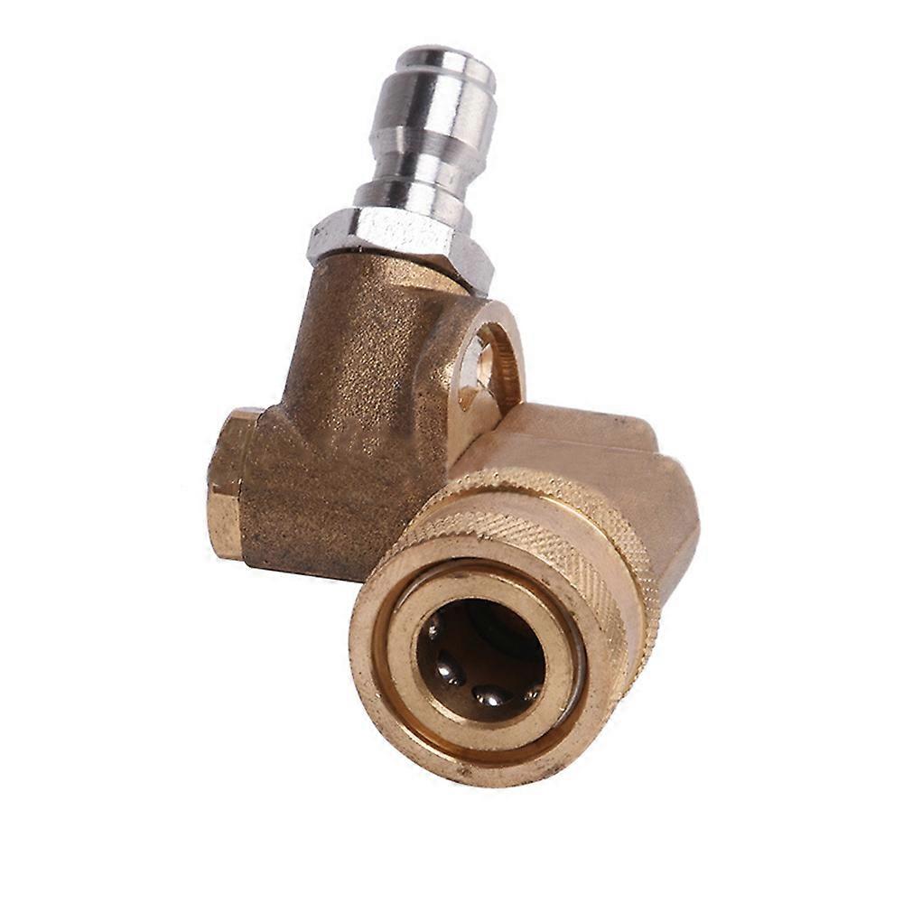 1/4" Quick Connect Rotary Coupler Adjustable Adapter Rotary Coupler Angle Copper Joint Conversion Head for High Pressure Washer