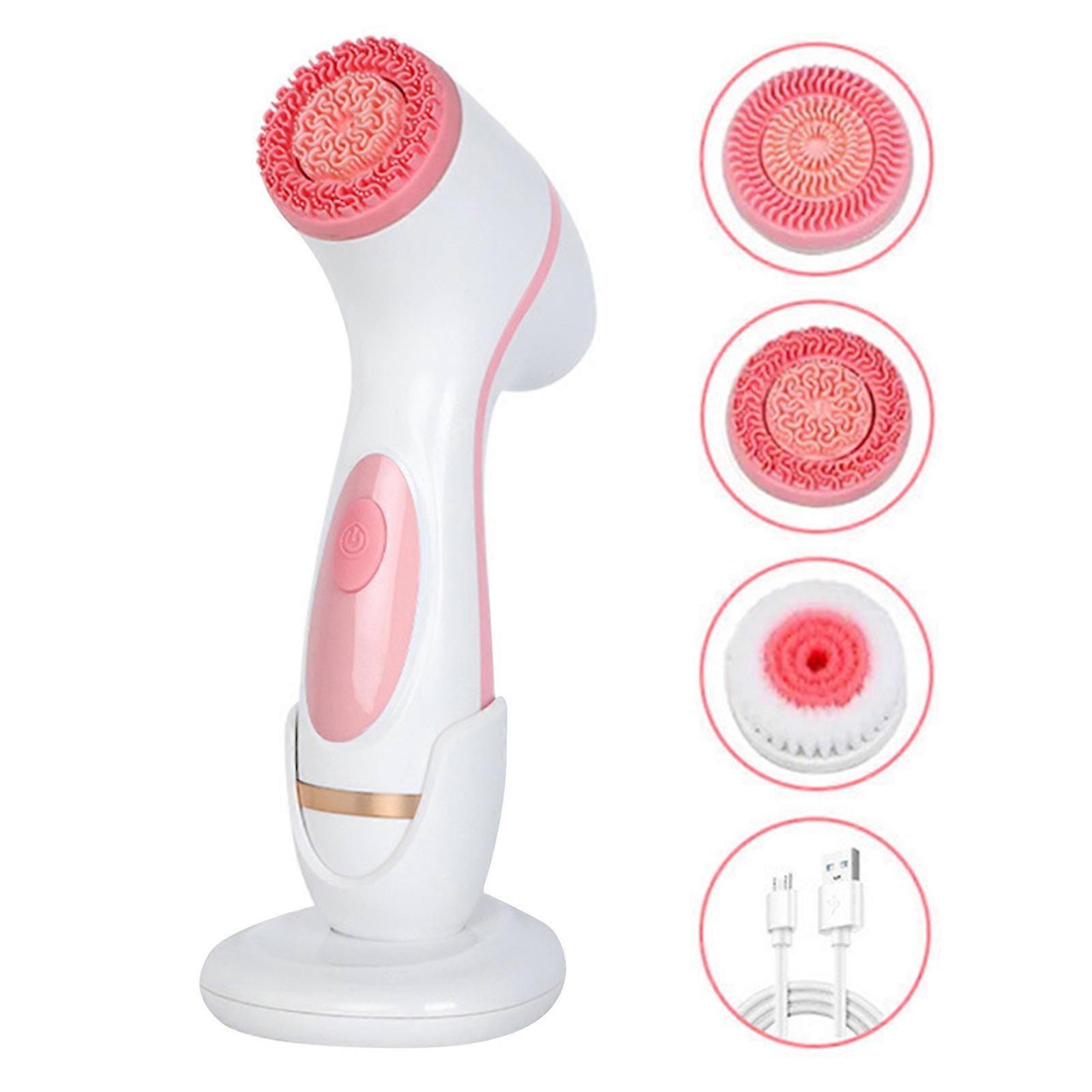 Electric Silicone Facial Cleansing Brush Waterproof Rechargeable Deep Pore Cleaning for Daily Use Beauty Tools
