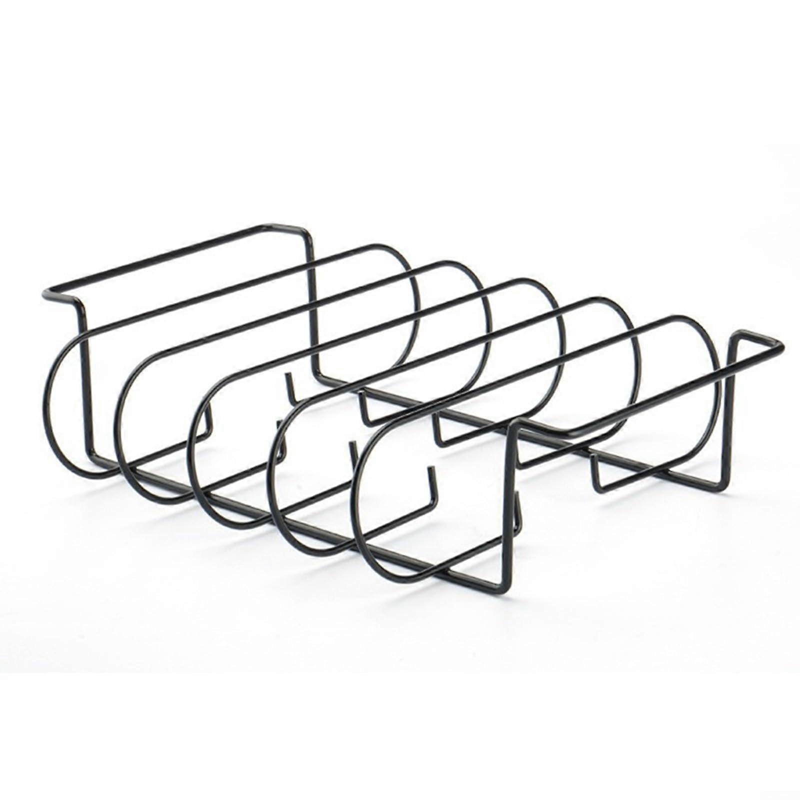 Practical Portable Grill Rib Rack Stand, Ideal Size for Ribs, Durable Steel Material, Compatible with All Grills