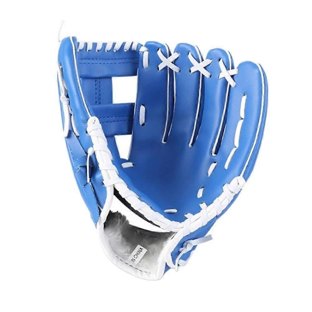 野球用グローブ 左手用野球用グローブ ソフトボール練習用サイズ 10.5 大人用(ブルー)