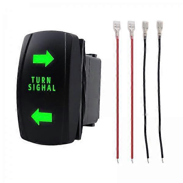 5xTurn Signal Switch LED Switch 4 Pin Rocker Switch for Rvs Cars Trailers Green