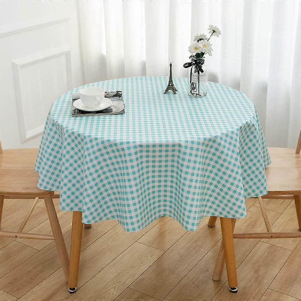 Tablecloth WaterRepellent PVC Solid Colour Lotus Effect Tablecloths A Blue 90 × 140 cm