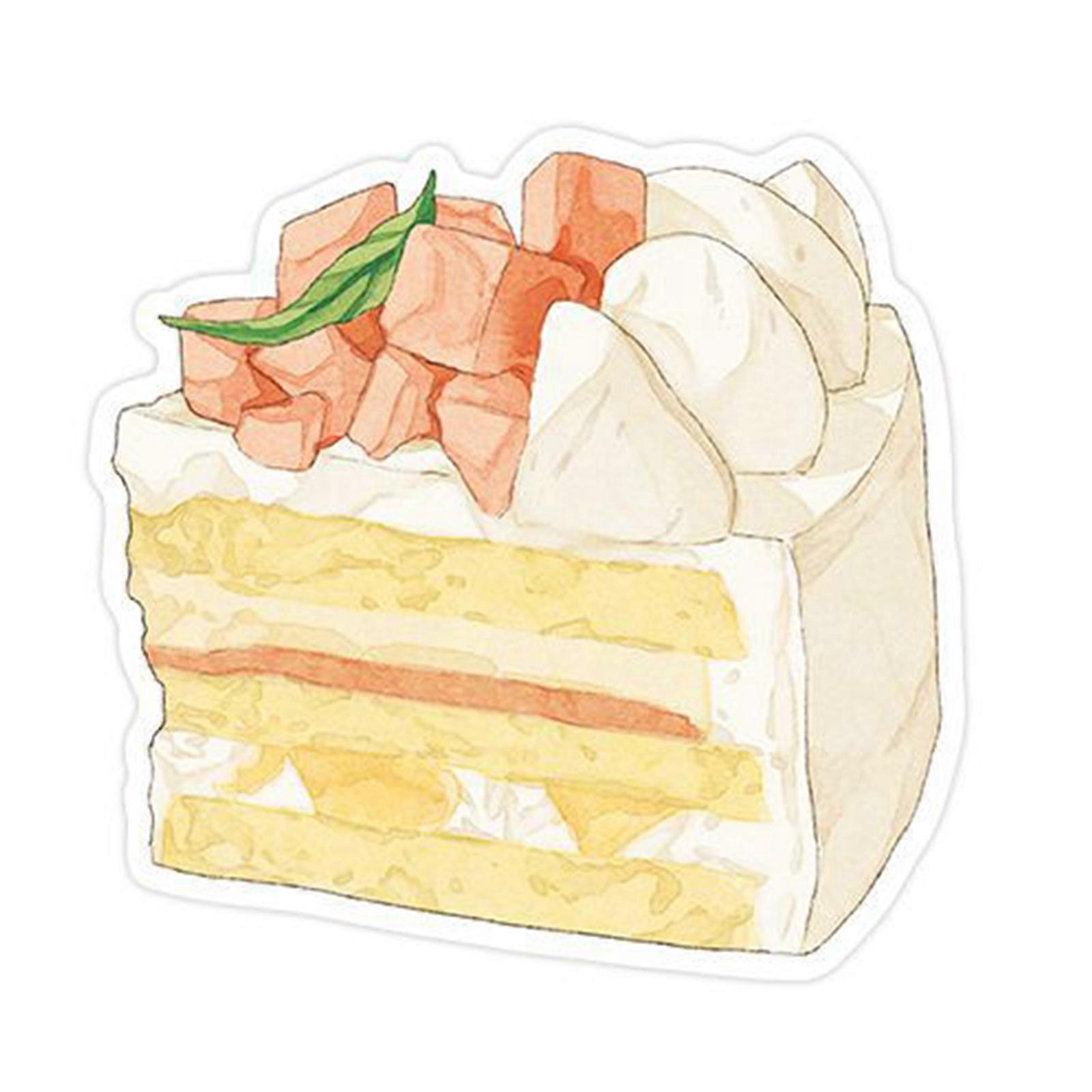 Lovely Stickier Note Simple Memos Pad Easy to Write Dessert Cake Note Pad Sweet Station Series Stickier Note