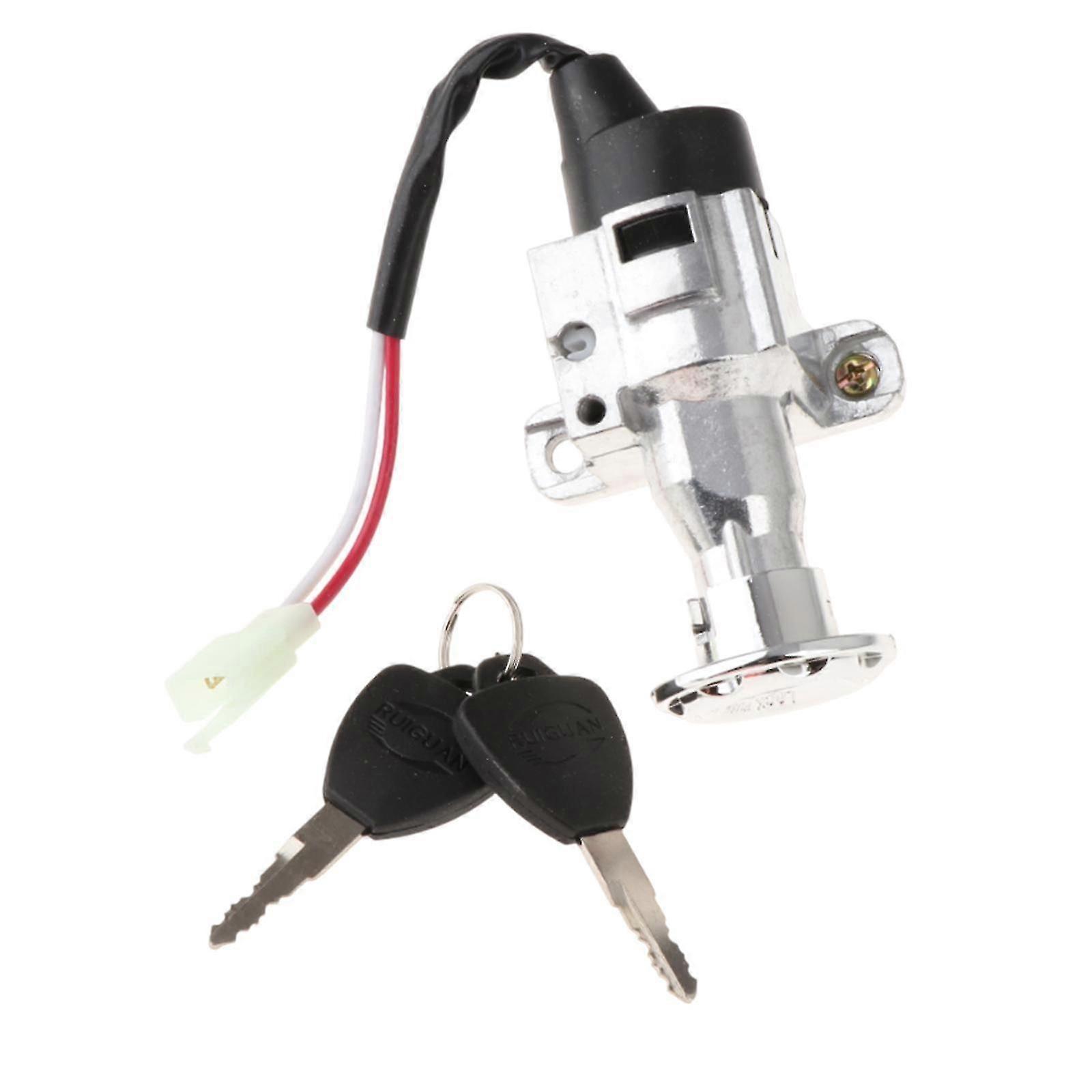 Easy to Install Electric Bicycle Lock Set with Ignition On/Off Feature for Mopeds with 16 to 25mm Size Compatibility