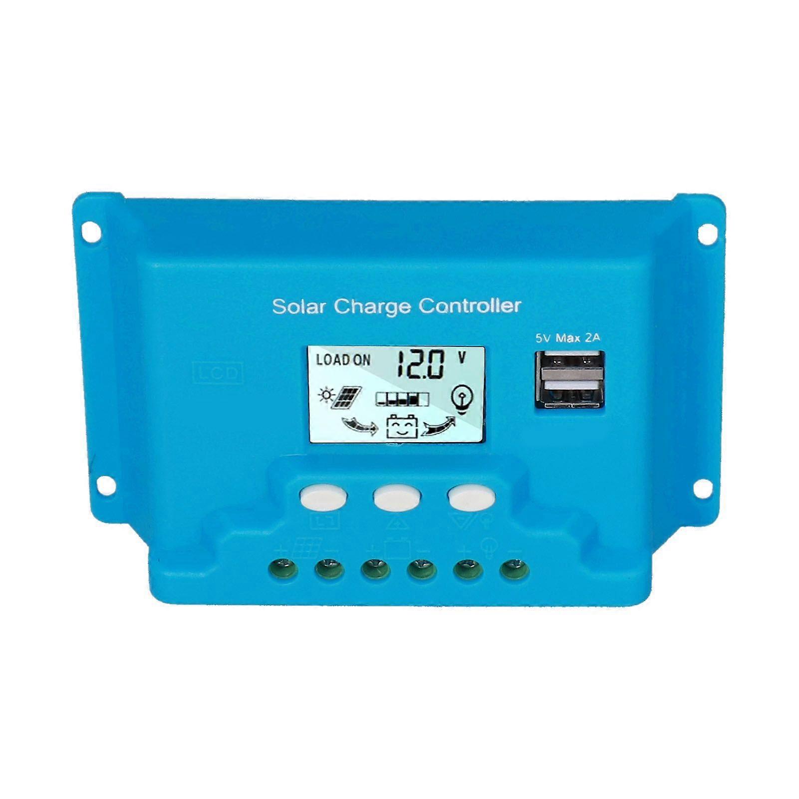 Display LCD controlador solar de alta qualidade com carregamento de telefone móvel USB 12 / 24v
