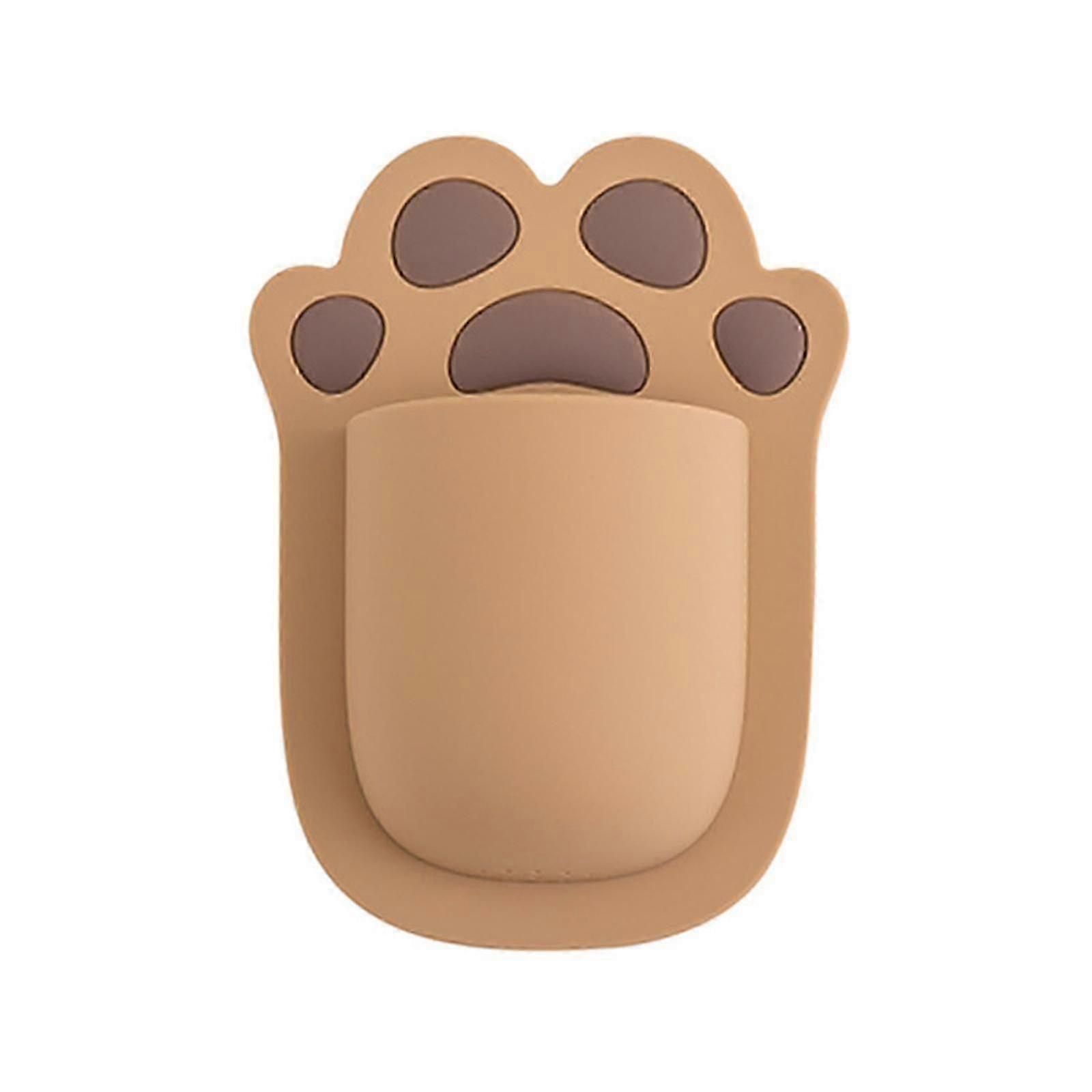 Multi-color Silicone Wall Shelf Toothbrush Storage Box with Suction Cup - No Installation Needed