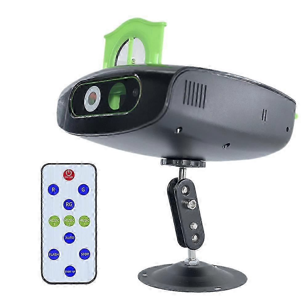 Dj Party Light Disco Projector Replaceable Pattern Card Voice Control LED Strobe Light with Remote