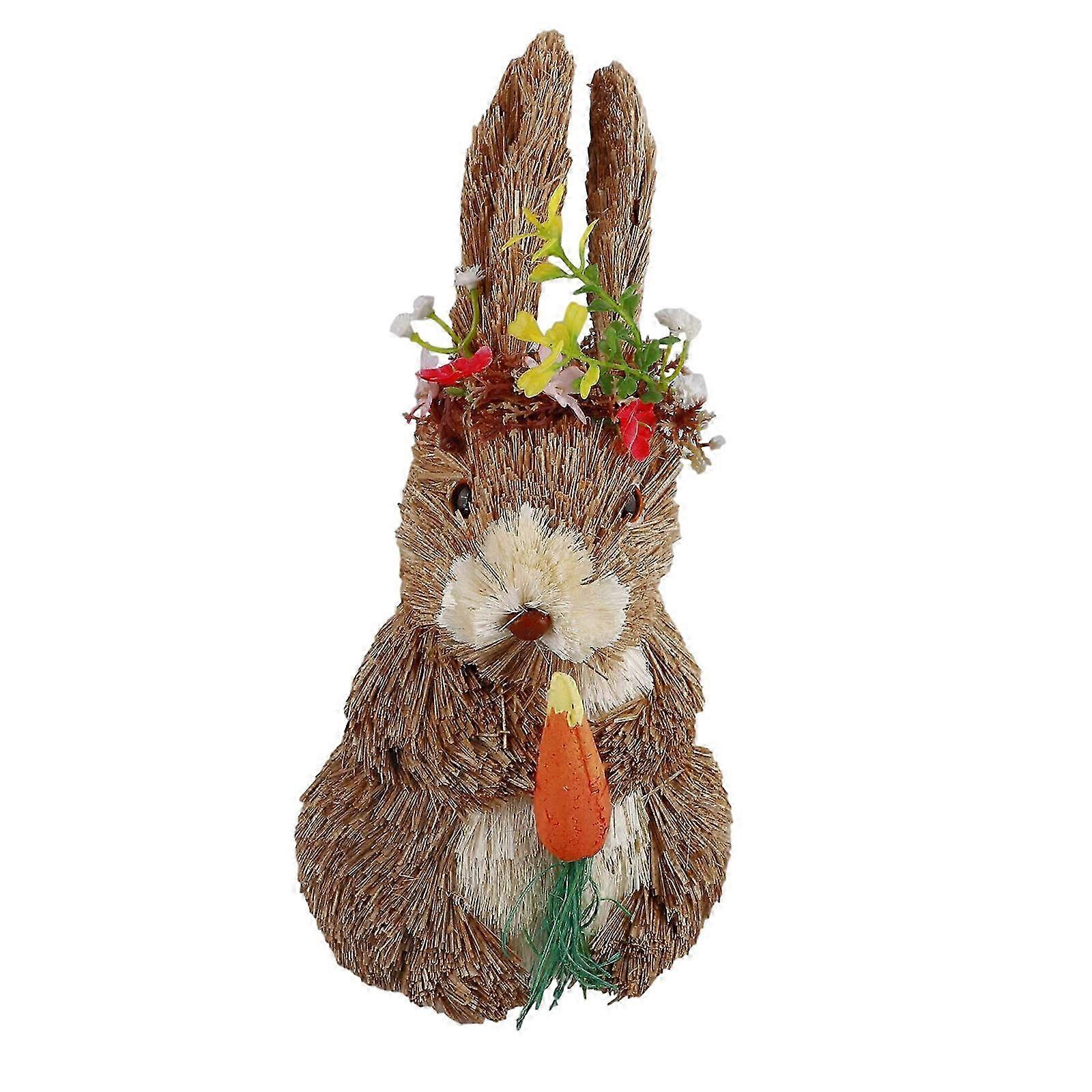 Crafted Straw Rabbit for Easter Decor 2025
