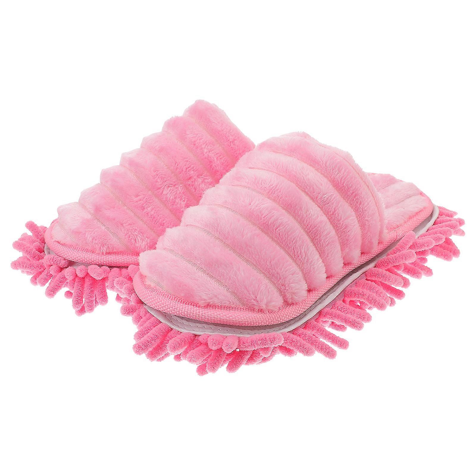 Hands-Free Cleaning Slippers with Detachable Microfiber Pads for Practical Use