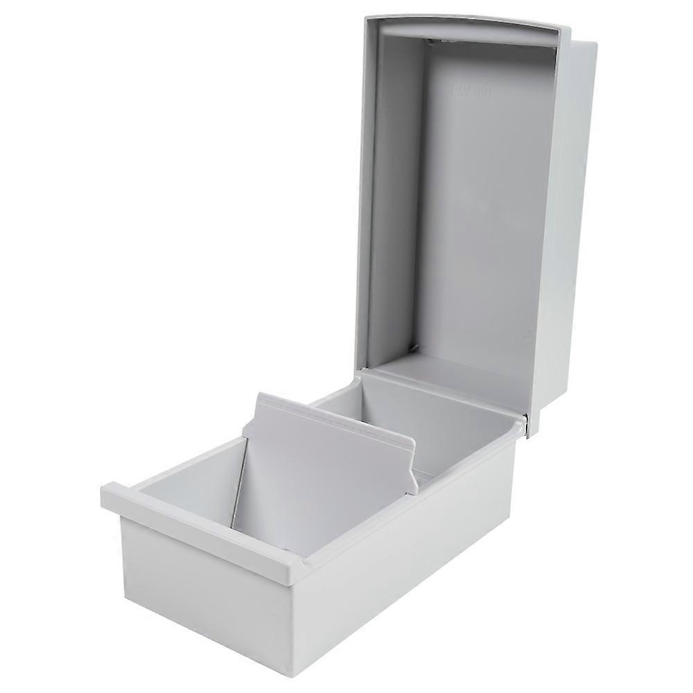 Exacompta 56140D Card index tray with lid K for 500 cards IBF A7 - Light grey
