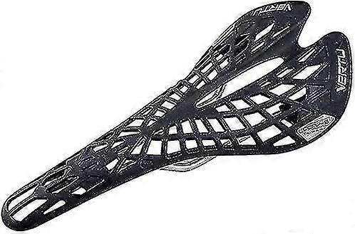 Siodełko do roweru szosowego Mountain Hollow Poduszka siodełka z włókna węglowego Spider Web Lekkie siodełko do długiej jazdy na rowerze (czarne) man jia