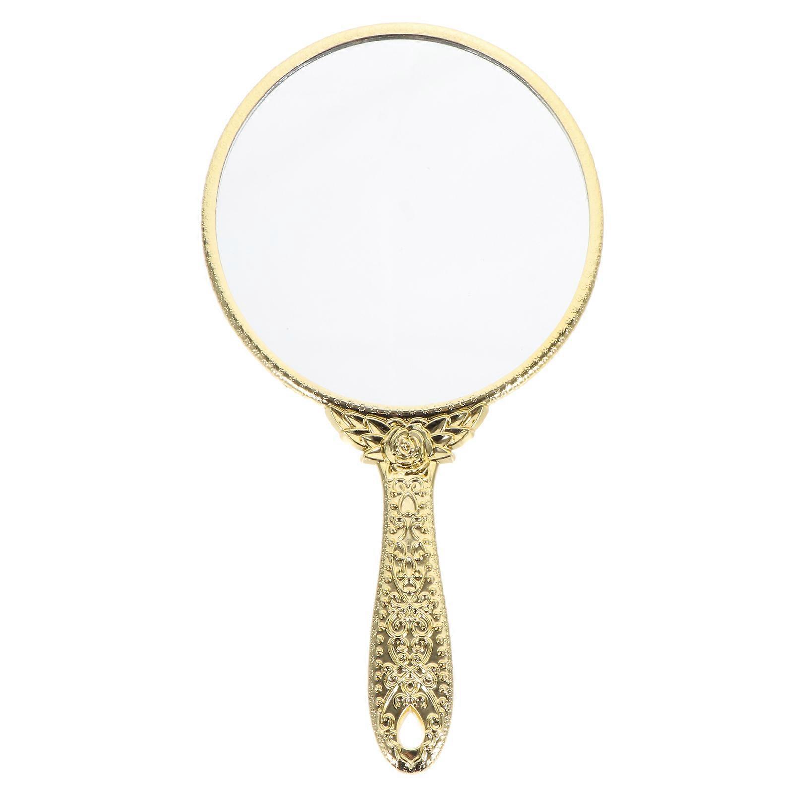 Here's a polished product description for your **Retro Handheld Makeup Mirror with Rose Handle**:
**Retro Handheld Makeup Mirror with Rose Handle