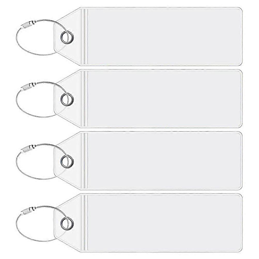 4pcs Durable Travel Luggage Tags for Suitcases – Lightweight, Easy to Clean Identification Tags with Smooth Surface for Business Trips and Cruises