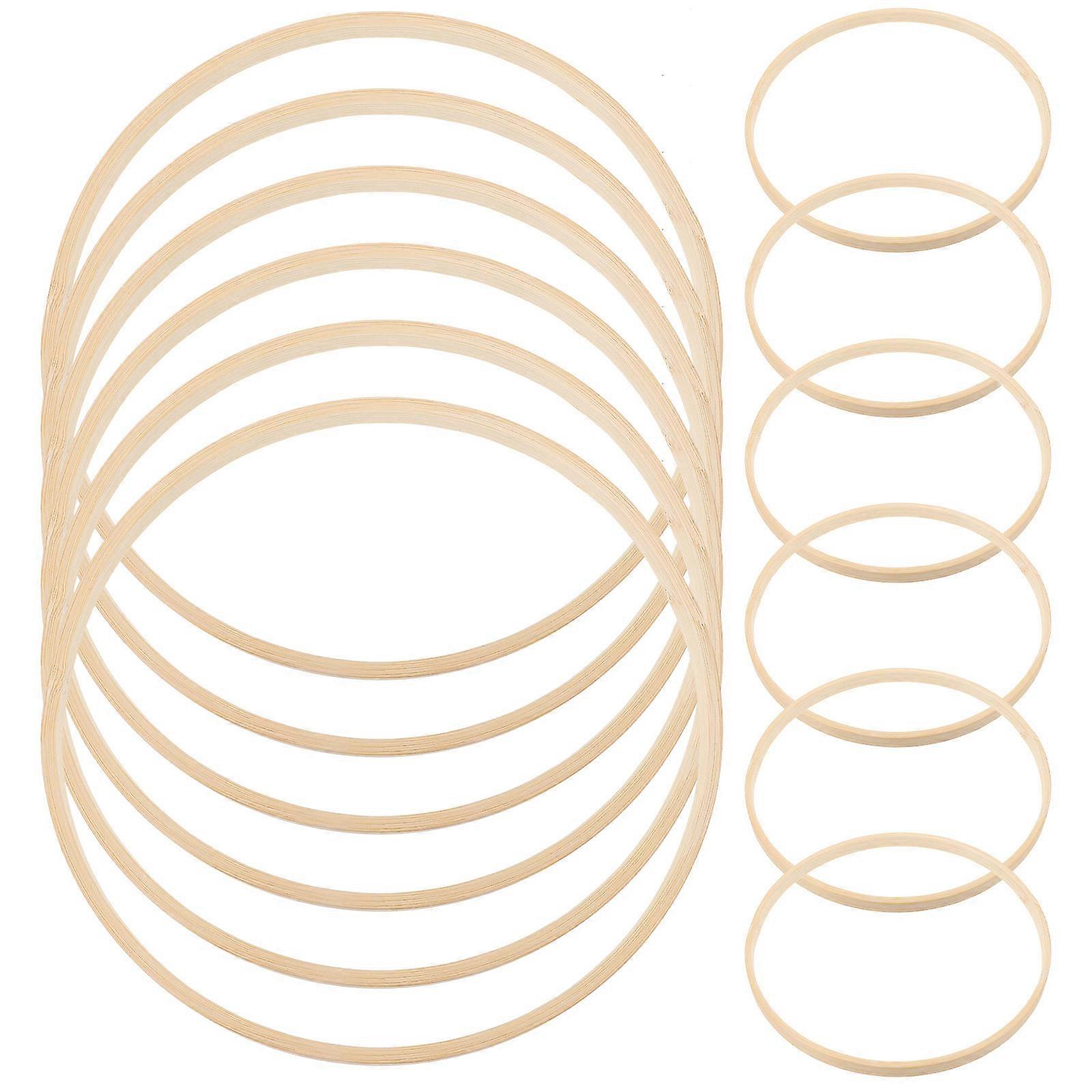 Bamboo DIY Rings for Creative Projects, Suitable for Dream Catchers and Decorations