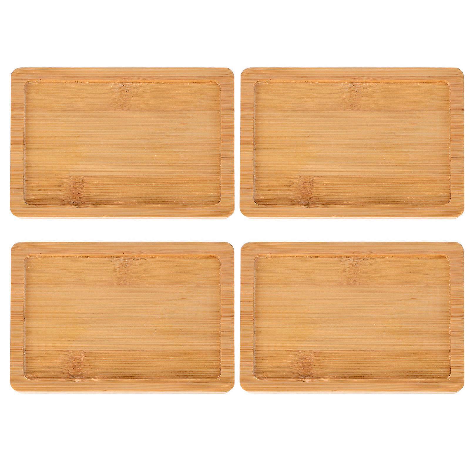 Chocolate Synthetic Material Flowerpot Trays with 4pcs for Protection and Multipurpose Use 4 Trays