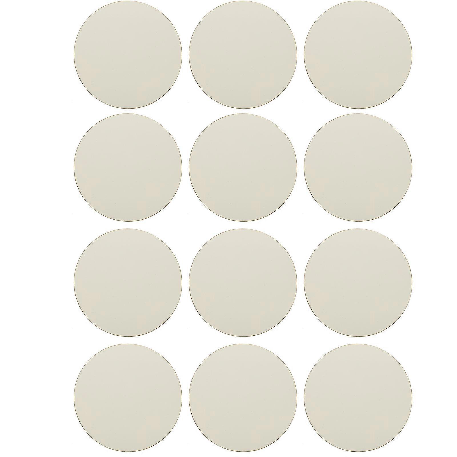 Sublimation Coasters Set for Home Use 12pcs Light Yellow 3.94 x 3.94 Inch