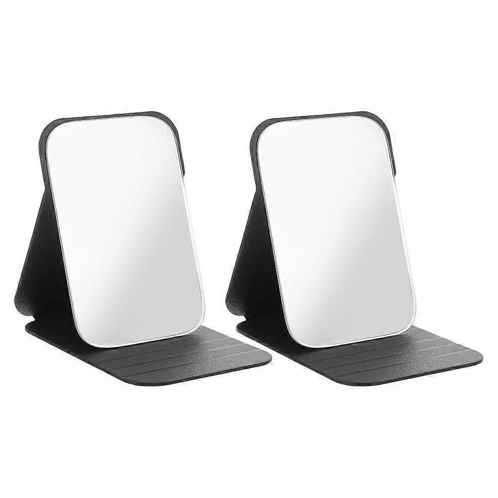 Desktop Vanity Mirror Tabletop Makeup Mirror For Students And Travelers Mirror 16.00X11.00X0.80CM High-Definition Reflection 2Pcs