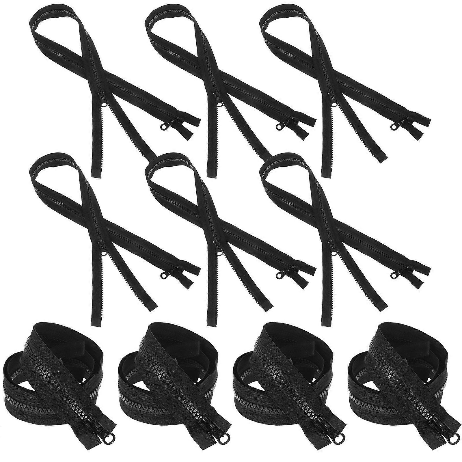 10pcs Multi Function Zipper Replacement – Double Open Zippers for Jackets, Bags & Sewing Crafts – Durable Resin Material for DIY Projects