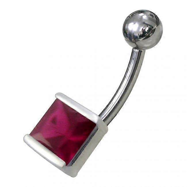 Fancy Single Stone Non-moving Banana Belly Ring