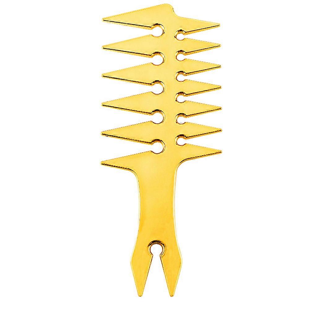 Vintage Gold Oil Hair Styling Comb for Men – Ergonomic 5 Finger Design with Smooth Teeth for Scalp Massage & Hair Care