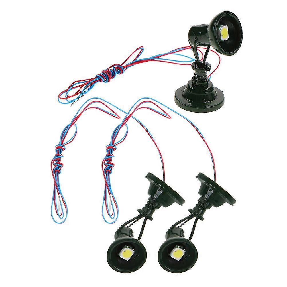 Train Lamp Miniature Street Light Model Charming For Architectural Models Green 3Pcs