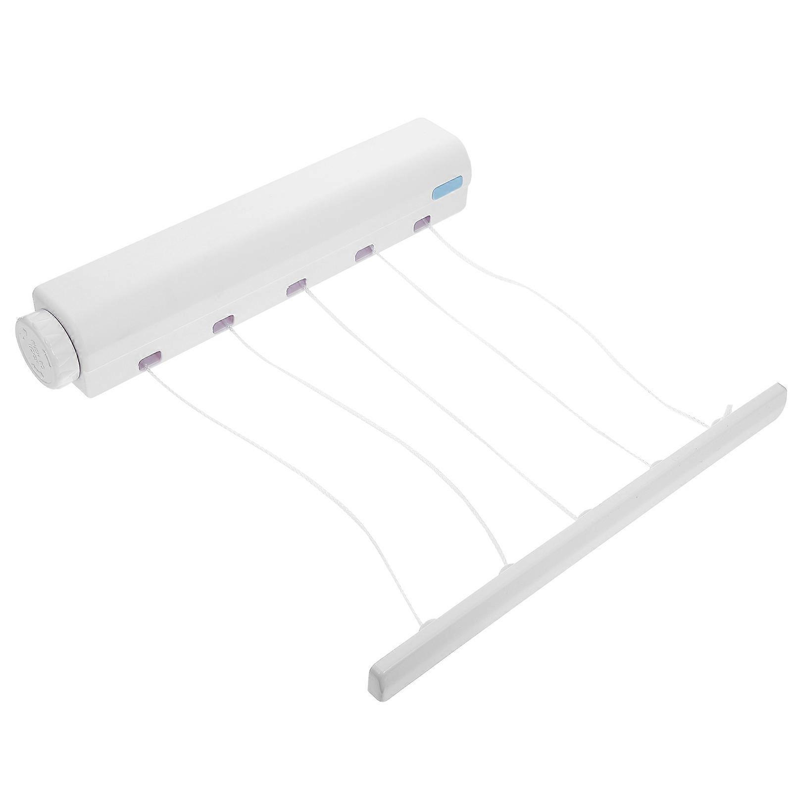 Clothes Hanging Rack Retractable Clothesline Space Saving For Household Users Rope Length 3.75m 1Pcs