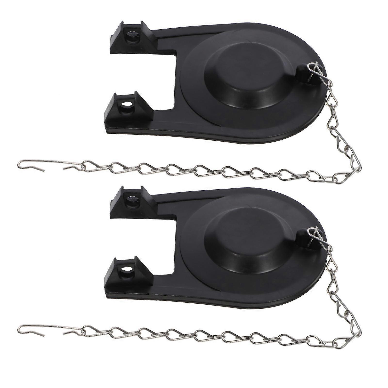 Toilet Flapper Valve PVC Material for Maintenance Personnel Sealing Black 10.00X7.50X3.50 Cm 2Pcs