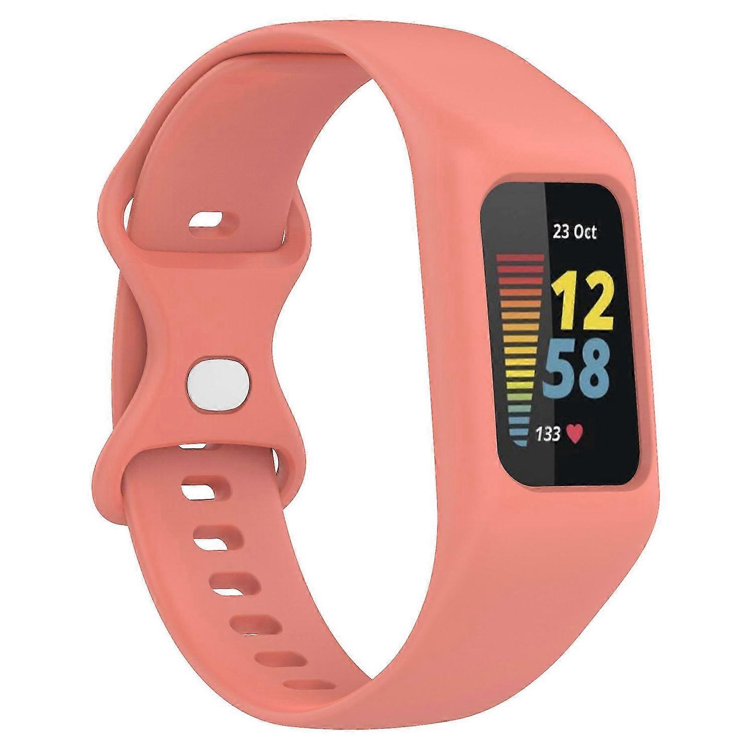 Integrate Silicone Watchband For Fitbit Charge 6/5/4/3, Watch Strap with Case Cover