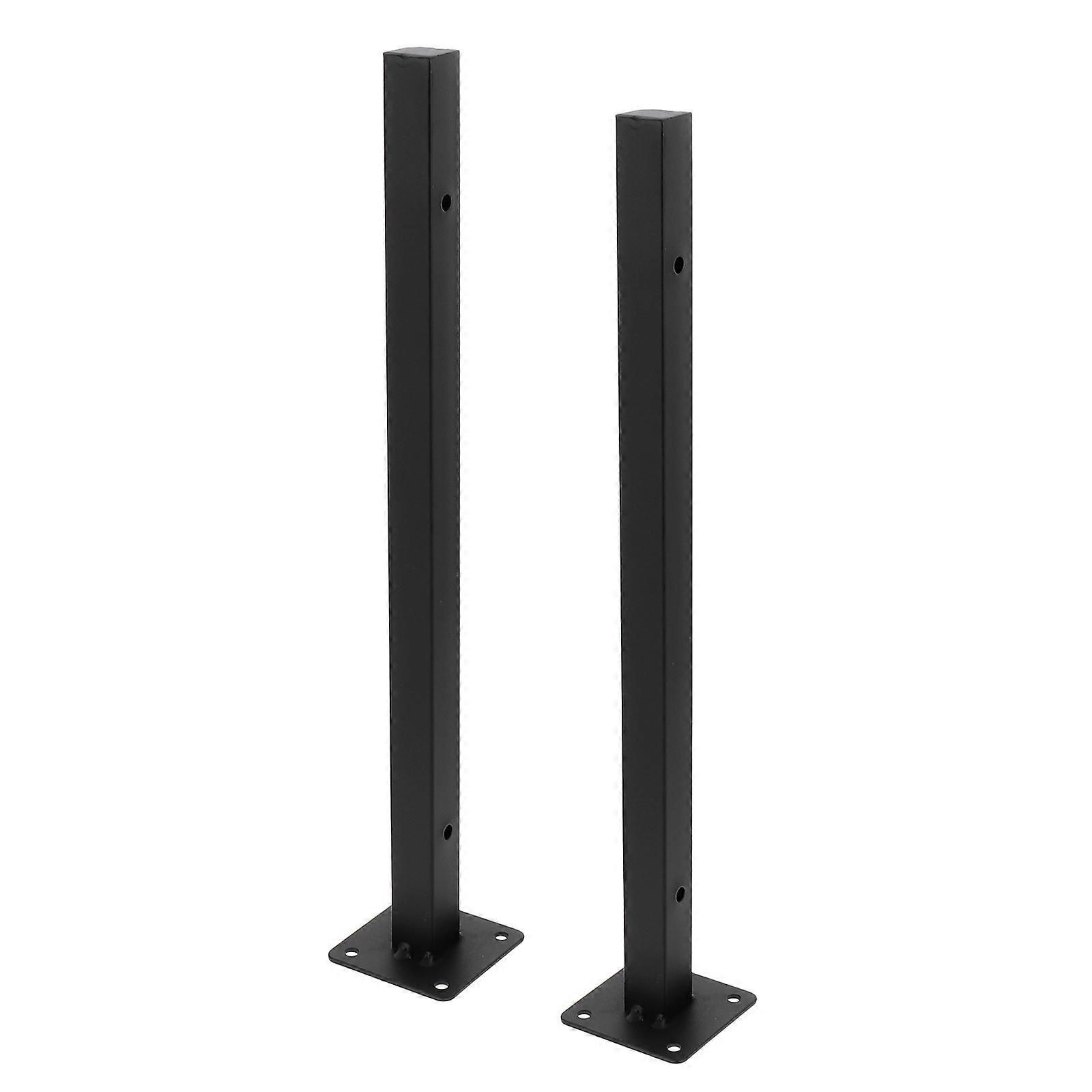 Heavy Duty Floating Shelf Bracket Square Plate Simple Style Living Room 13.76X2.28X2.28inch 2Sets