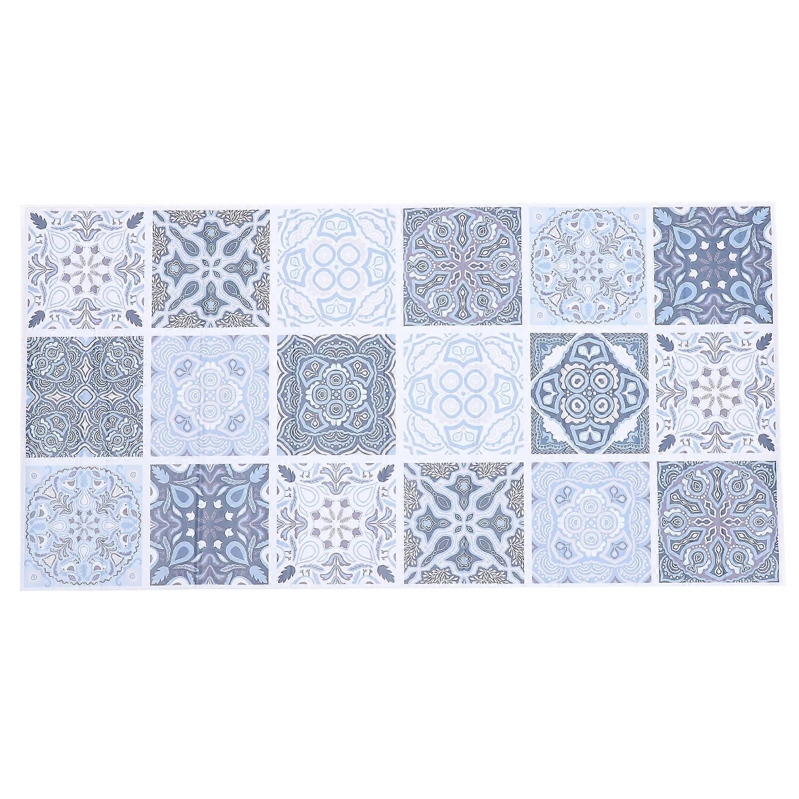 Wall Tile Sticker Rectangular PVC Material For Home Decoration Easy To Peel Waterproof 1Pack