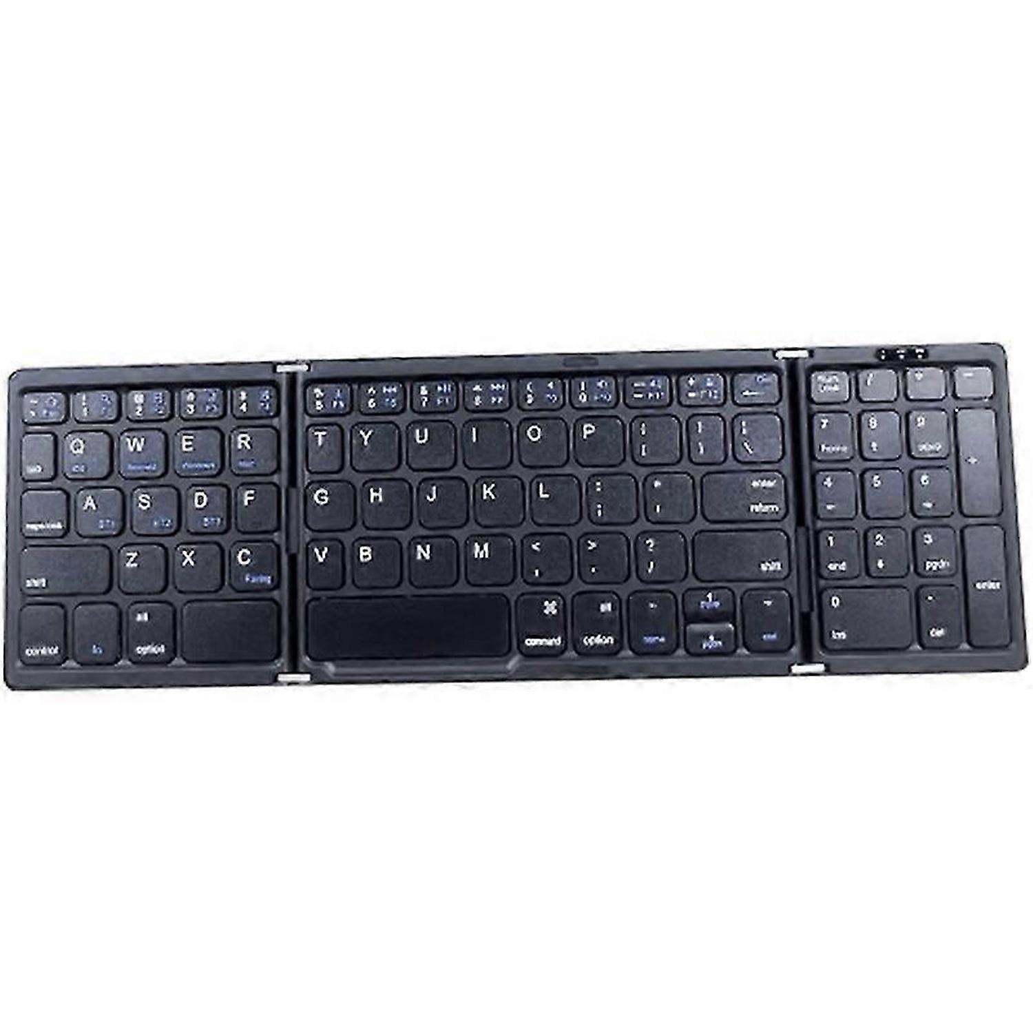 Foldable Bluetooth Keyboard, USB Rechargeable Wireless Keyboard for IOS, Android, PC Laptop Smartpho