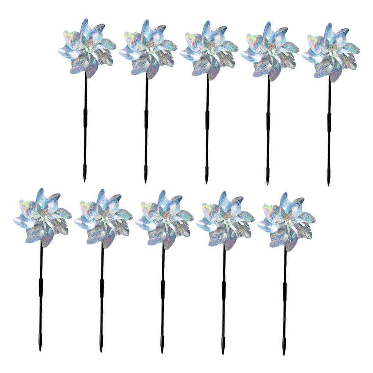 10 Pieces Bird Repellent Reflective Garden Decorations for Orchards and Parks, Effective Animal Deterrent, Durable Design