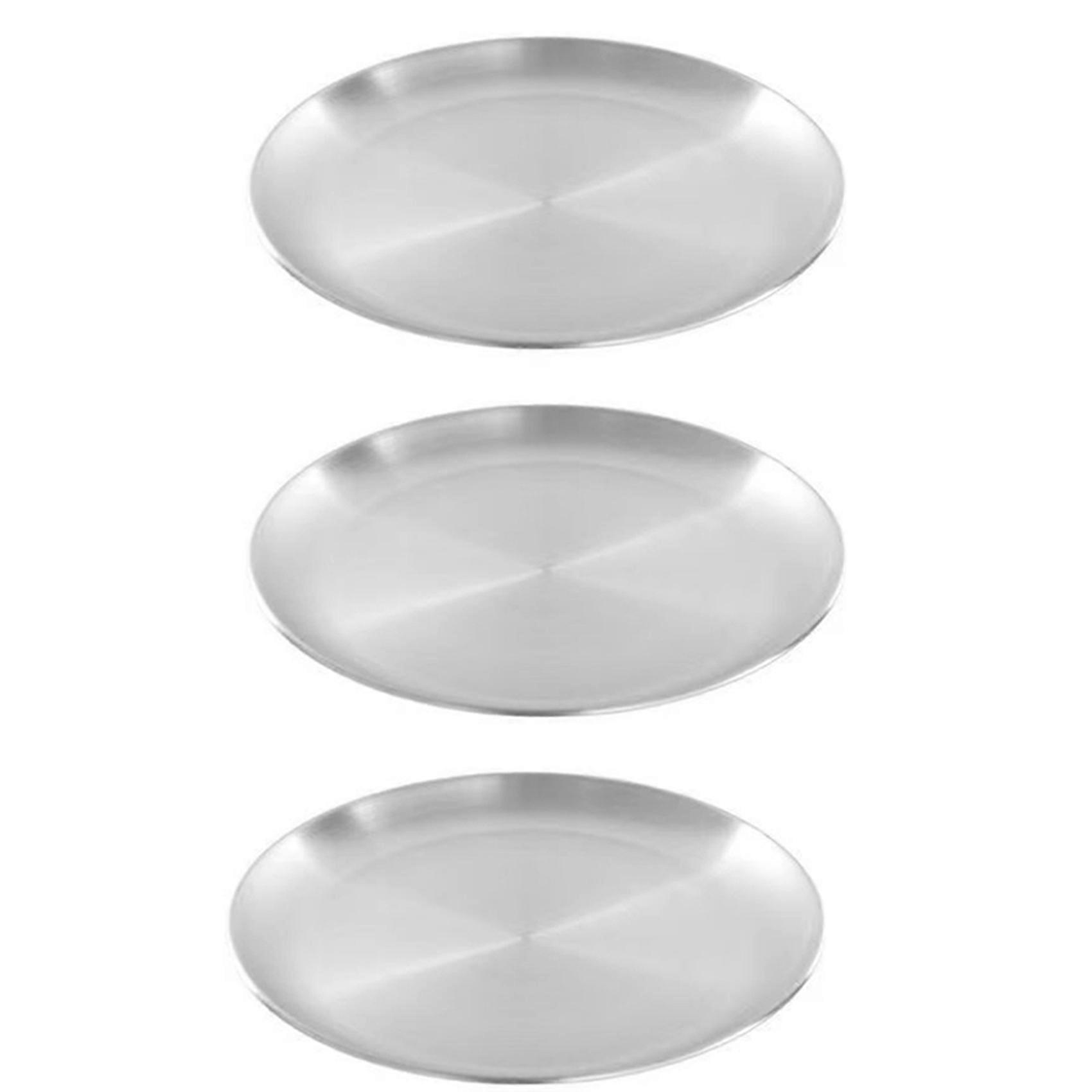 14cm Stainless Steel Bone Spitting Dish Silver Shallow Tray