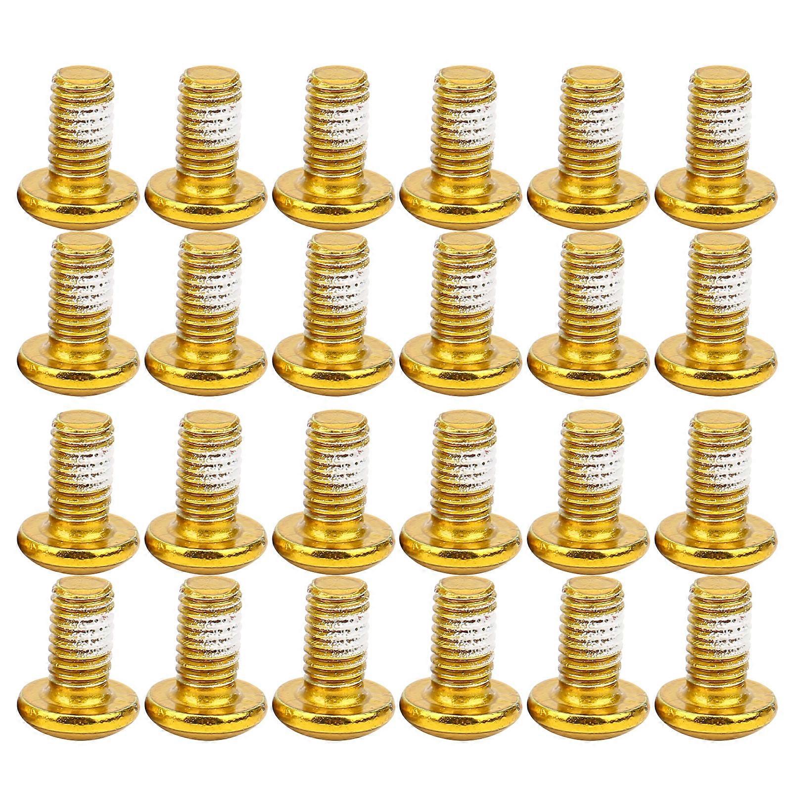 24pcs ZTTO Bicycle Disc Brake Screws T25 Colorful Bolts M5x10mm/0.4in Steel Wear ResistanceGold