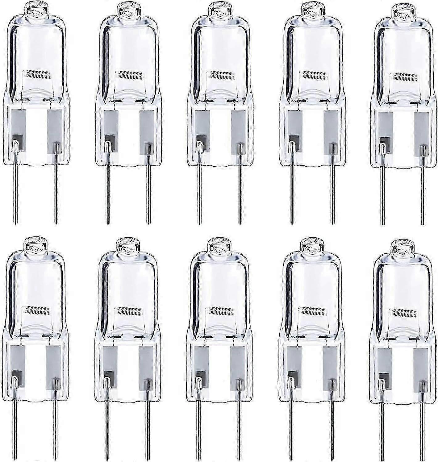 10Pcs Dimmable Capsule Bulb 35W 12V GY6.35 Halogen Light Suitable for Under Cabinet and Landscape Use
