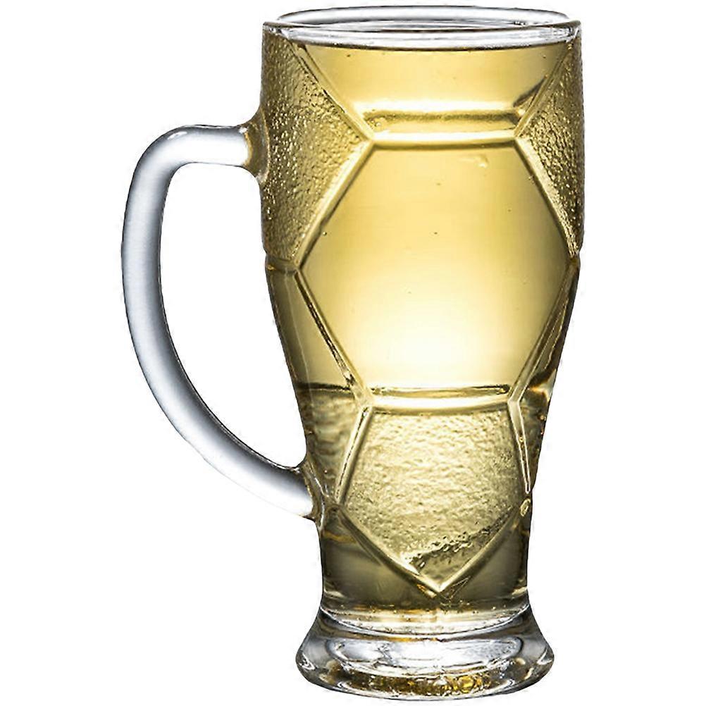 Drinks Cup Glass Beer Mug Practical Design For Restaurant Clear 7.3X3.9X3.9in Displaying Beer Color 1Pcs
