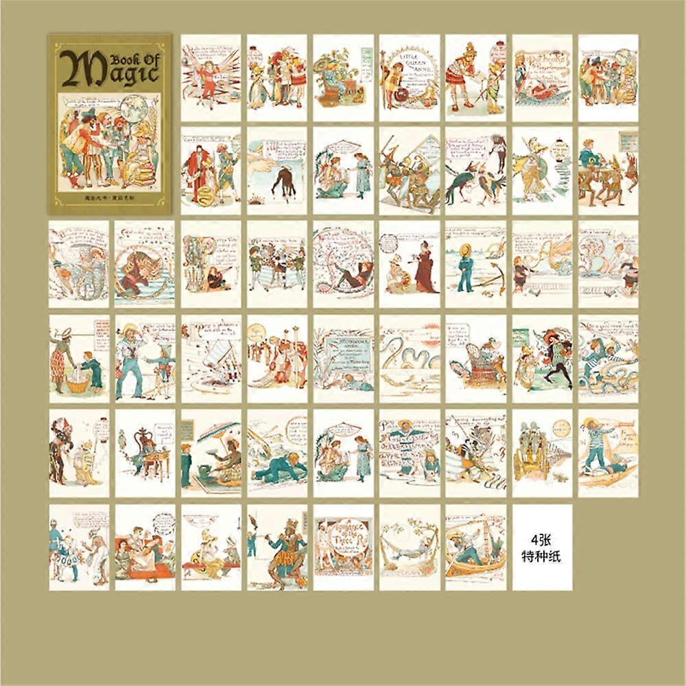 Fairy Tale Collage Scrapbooking Paper Kit for Diary Planner, Adult Junk Journaling, and Decor Supplies, 100 Pieces/Pack