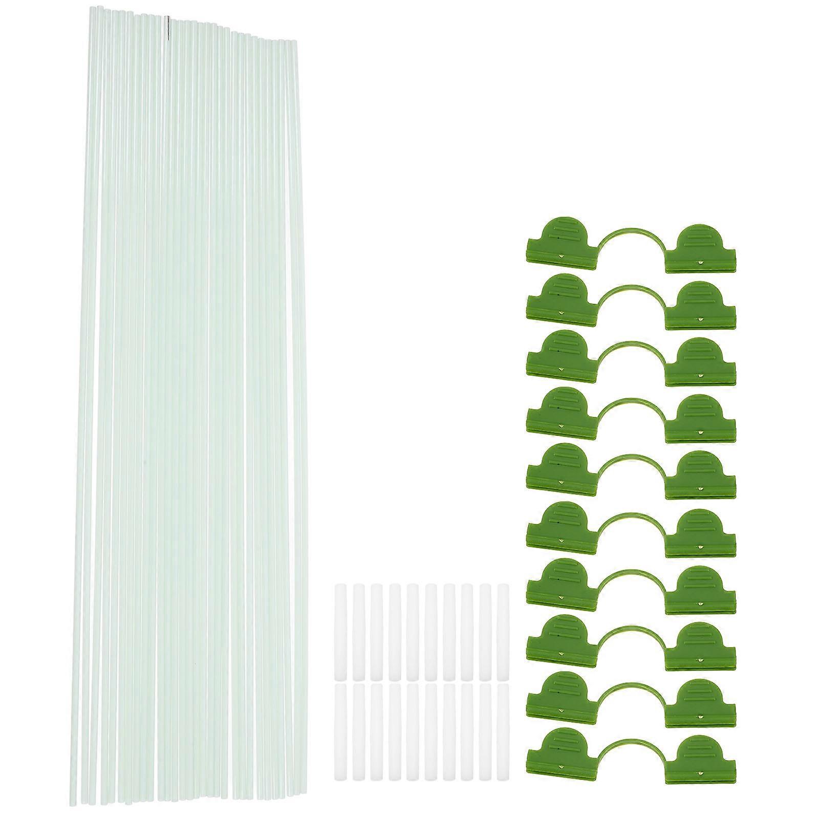 Greenhouse Hoops Set Gardening Supplies Bird Protection Gardeners White 43.00X0.30X0.30cm 1 Set