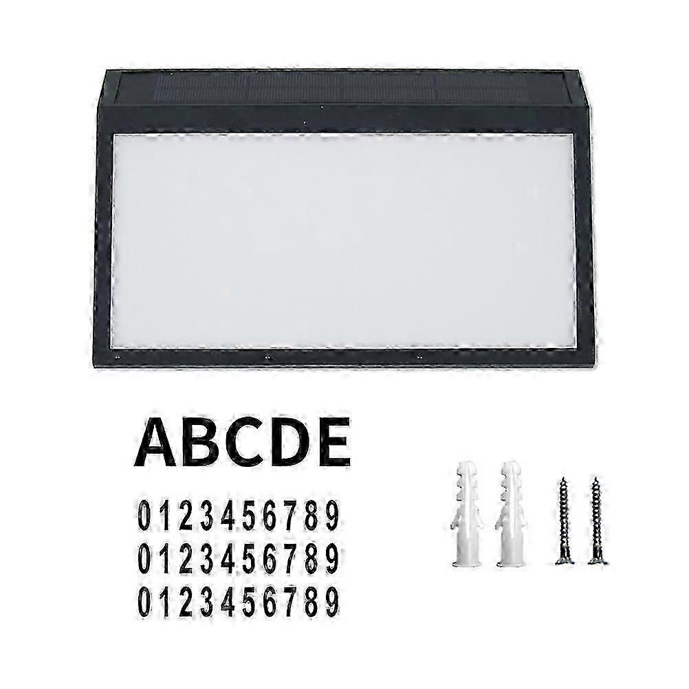 Solar Waterproof LED House Numbers Plaque with Lighted Address Sign